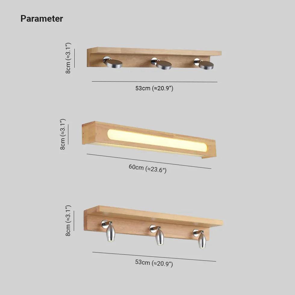 Geometry Brown Wooden Led Wall Lights - Clowas