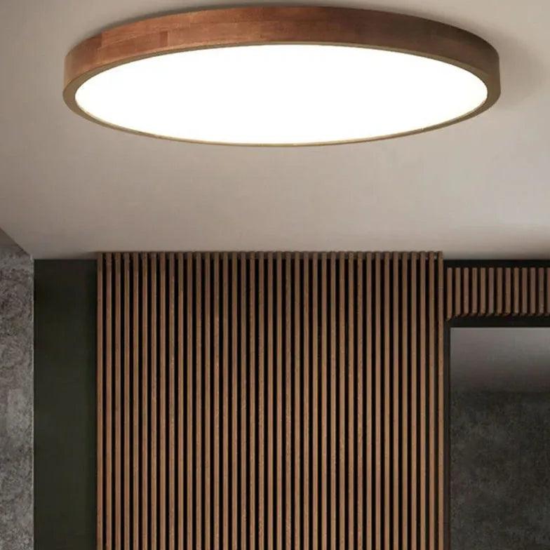 Warm and Elegant Wooden Flush Ceiling Lights - Clowas