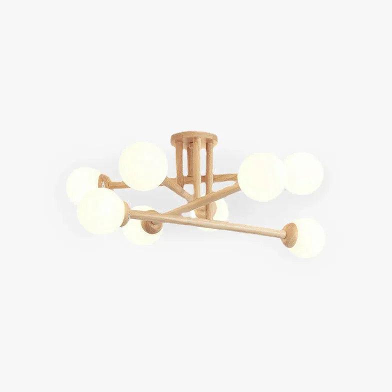 Triangle Interlacing Bedroom Wooden Flush Ceiling Lights - Clowas