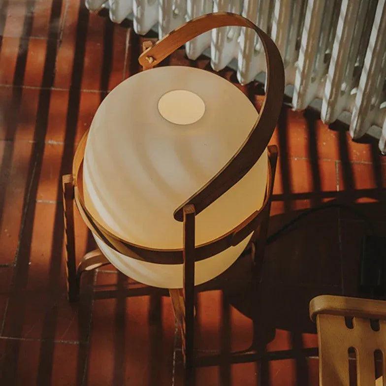 Portable White Lantern with Rounded Design - Clowas