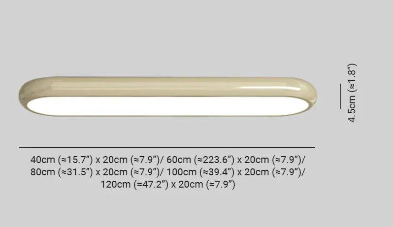Long Oval LED Modern Flush Ceiling Lights - Clowas