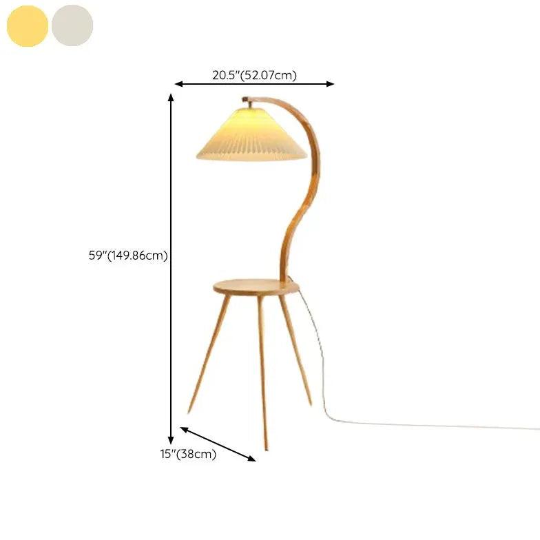 Solid Wood Tripod Floor Lamp for Tea Table - Clowas