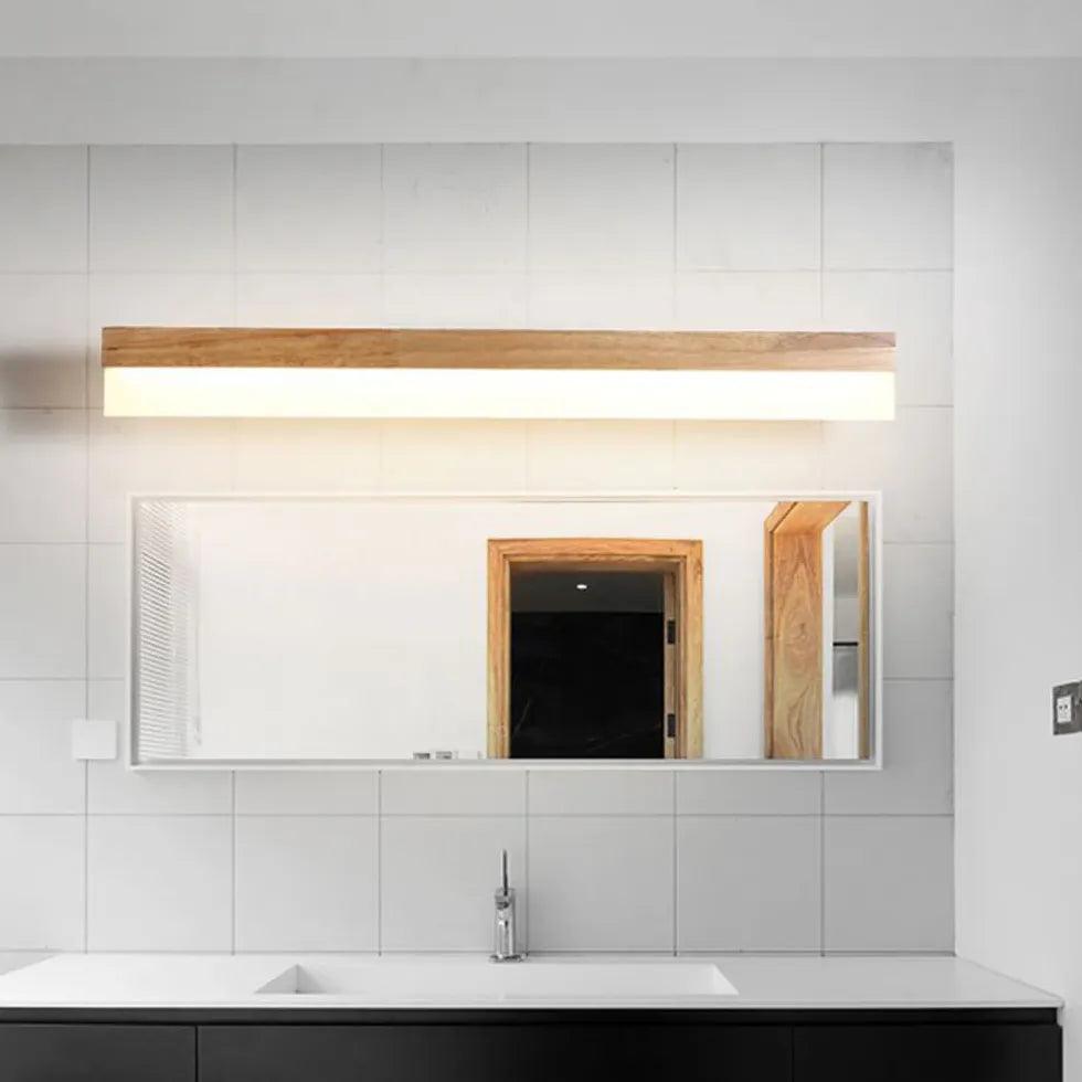 Minimalist Vanity Wooden Led  Mirror Lights - Clowas