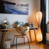 Contemporary Wooden Floor Lamp for Living Room