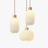 Single Head Oval Bedroom White Pendant Light - Clowas