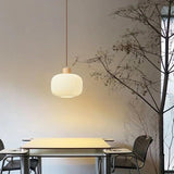 Single Head Oval Bedroom White Pendant Light - Clowas