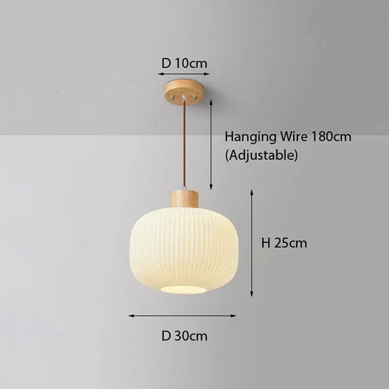 Single Head Oval Bedroom White Pendant Light - Clowas