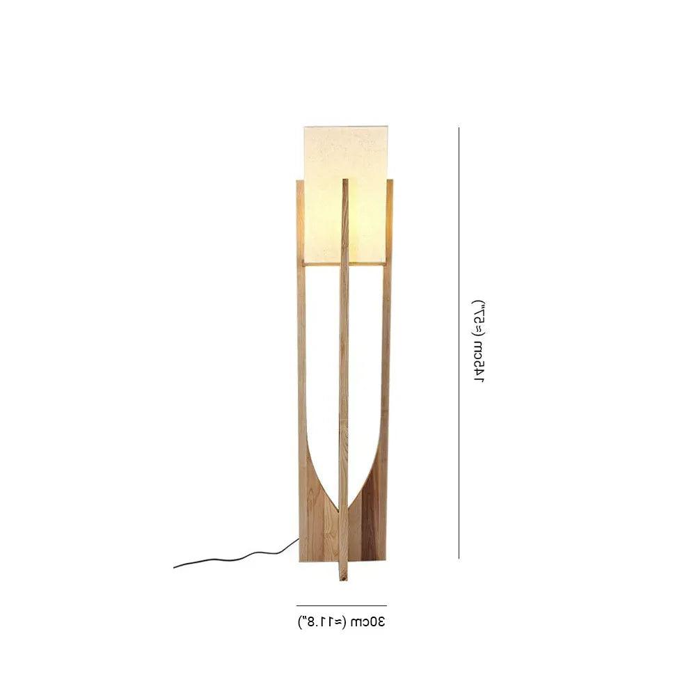 Wooden Frame Square Modern Floor Lamp - Clowas