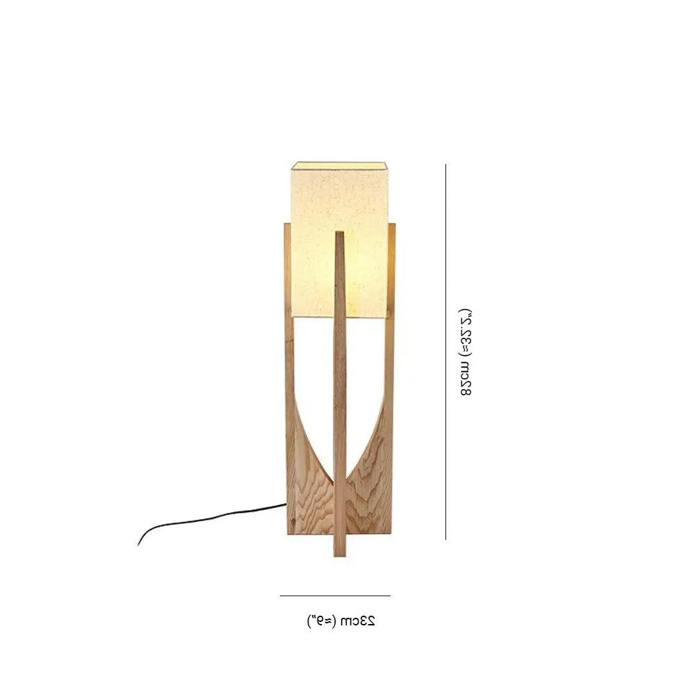 Wooden Frame Square Modern Floor Lamp - Clowas