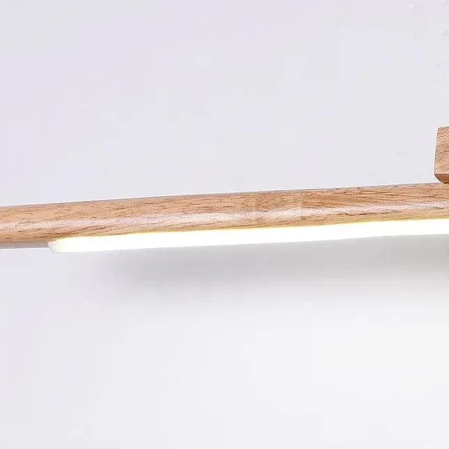 Rustic Linear Wooden Led Mirror Lights - Clowas