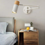 White Swing Arm Bedside Spotlights - Clowas