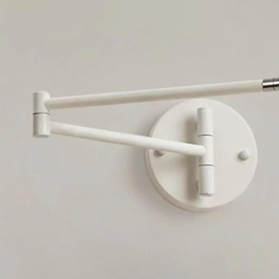 White Swing Arm Bedside Spotlights - Clowas