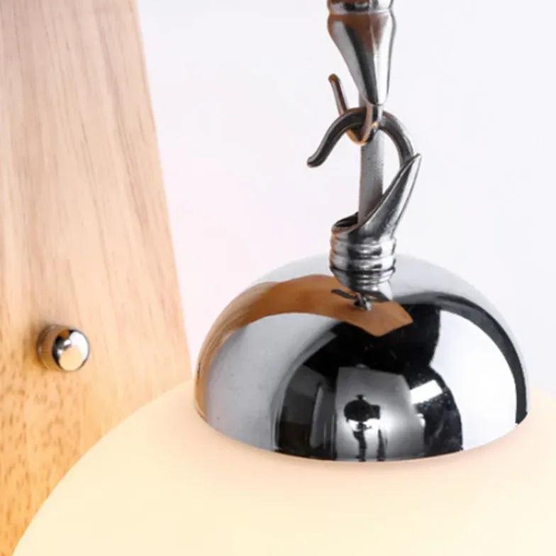 Nordic Minimalist Wooden Glass Modern Wall Lights - Clowas