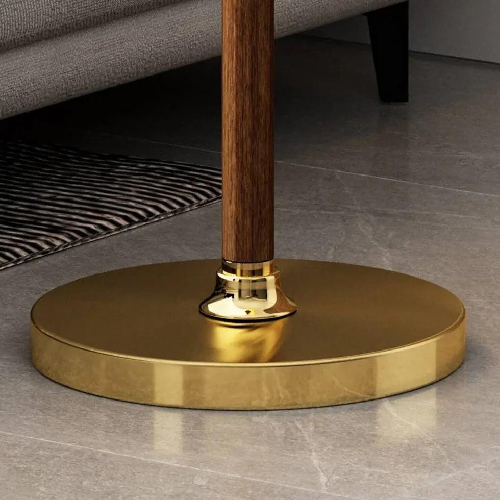 Cone-Shaped Vintage Floor Lamp with Wooden Pole - Clowas