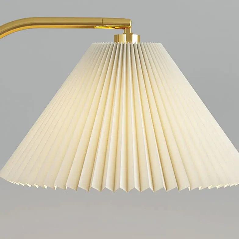 White Floor Lamp with Side Table - Clowas