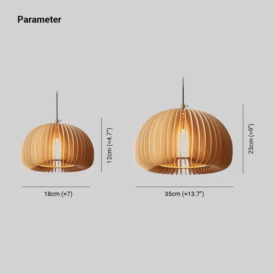 Scallop Balls Kitchen Wooden Pendant Light - Clowas