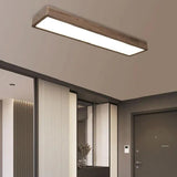Rectangle Smooth Wooden Flush Ceiling Lights - Clowas