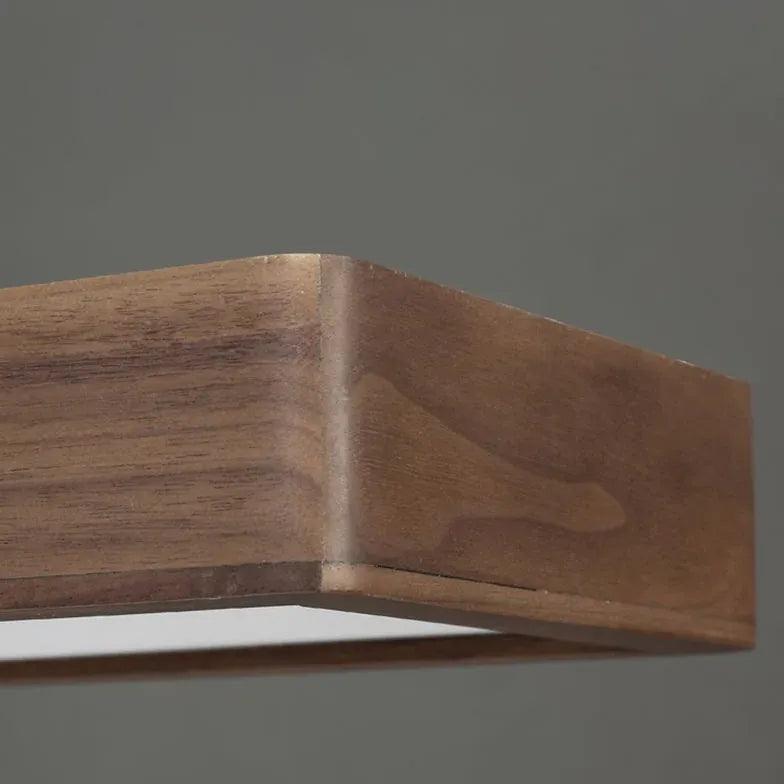Rectangle Smooth Wooden Flush Ceiling Lights - Clowas