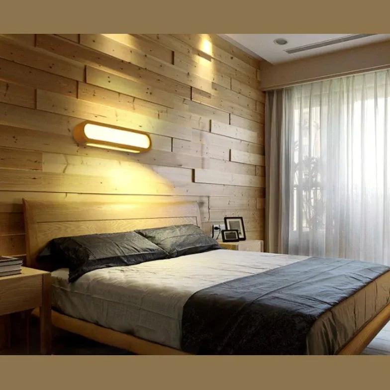 Long Strip Wooden Led Mirror Lights - Clowas