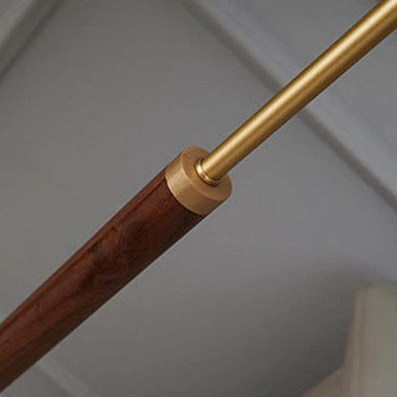 Cone-Shaped Vintage Table Lamp with Wooden Pole - Clowas