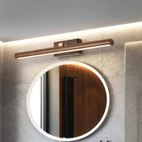 Minimalist Wooden Linear Bathroom Mirror Light