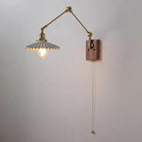 Antique Gold Wall Light with Brass Long Arm