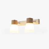 Minimalist Wooden Glass Led Wall Light