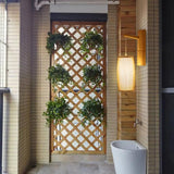 Wicker Wall Light Lantern Wooden - Clowas