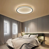 Modern Round Flush Ceiling Light Slim Dimmable for Bedroom