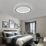 Modern Round Flush Ceiling Light Slim Dimmable for Bedroom