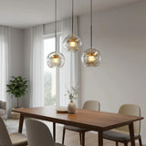 Modern Glass Ball Pendant Light Dimmable for Dining Room