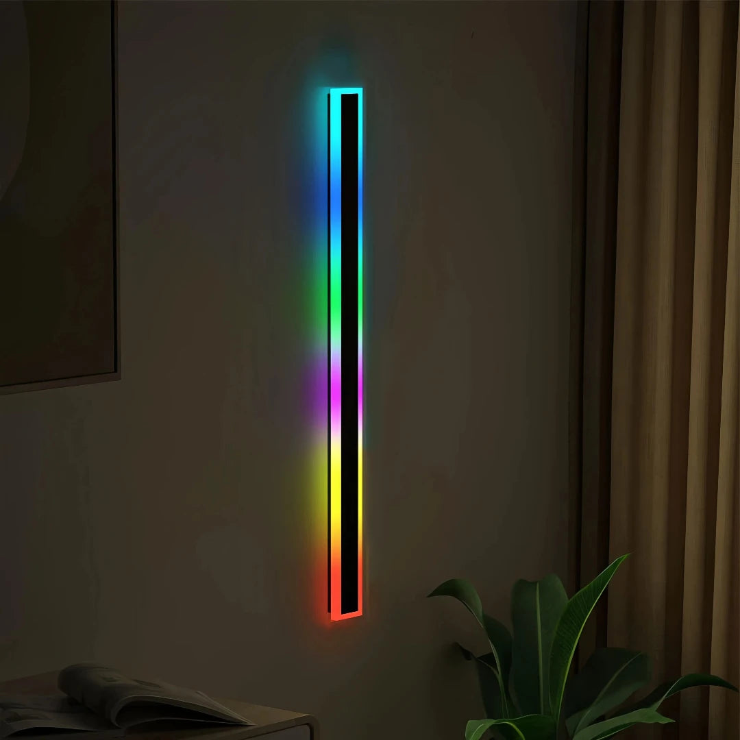 Outdoor RGB Long Wall Light with Motion Sensor for Porch Spaces