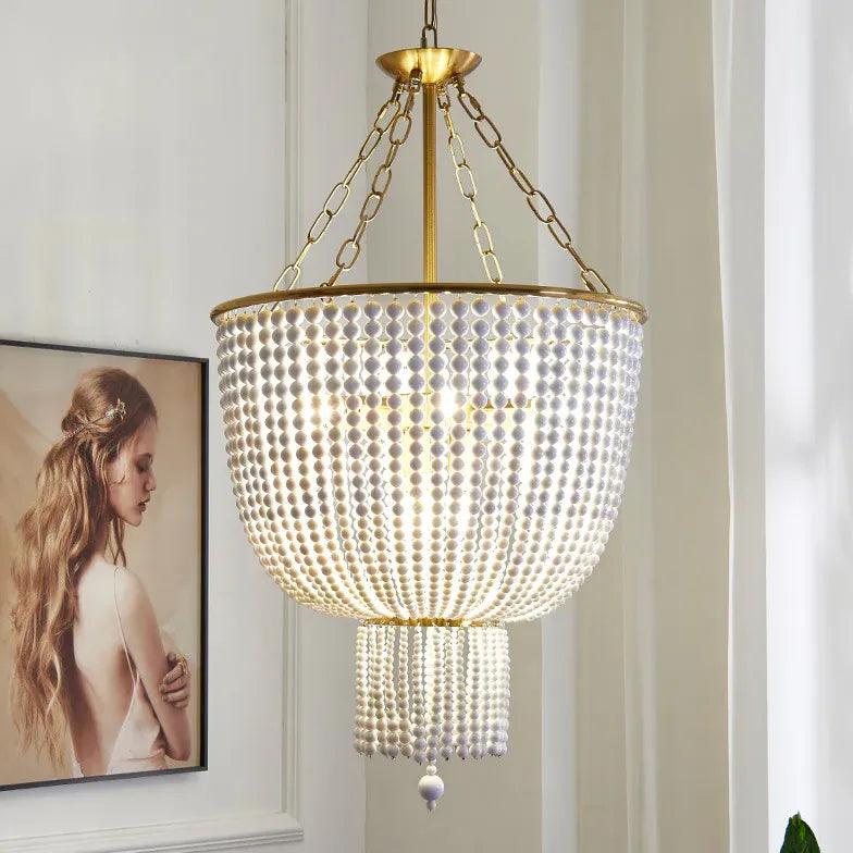 Pearl Curtain Waves for Living Room Chandelier - Clowas