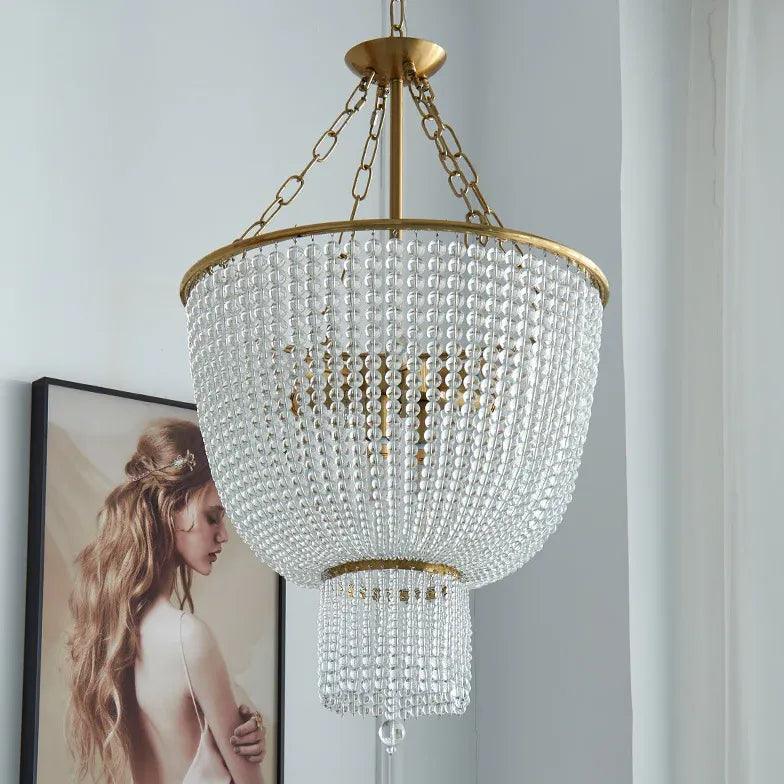 Pearl Curtain Waves for Living Room Chandelier - Clowas