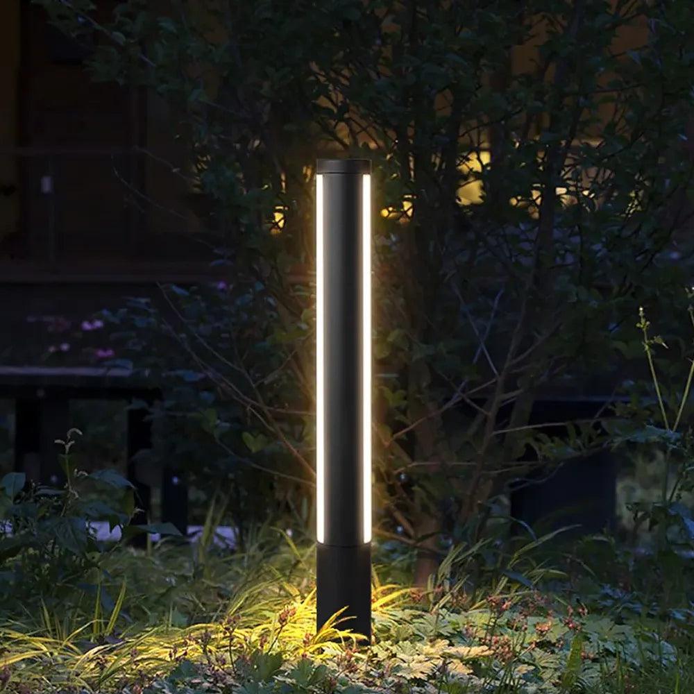 Large Cylinder Led Black Bollard Lights - Clowas