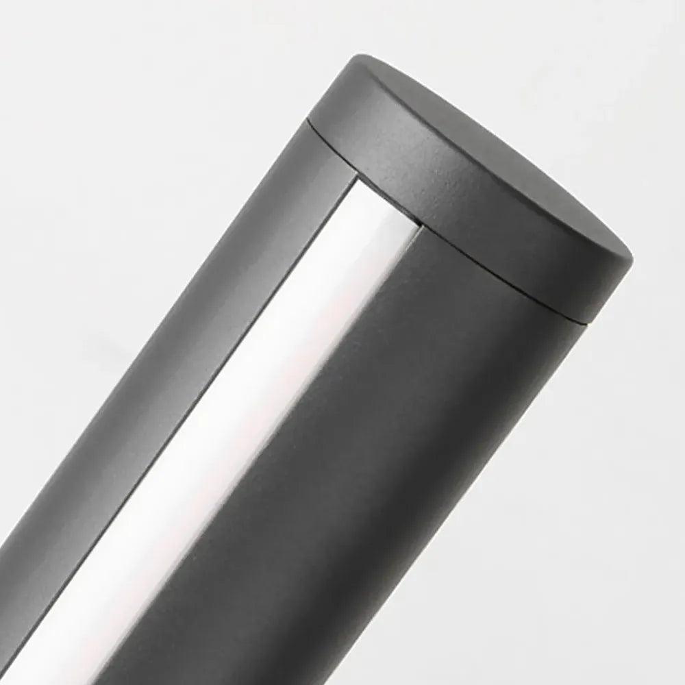 Large Cylinder Led Black Bollard Lights - Clowas