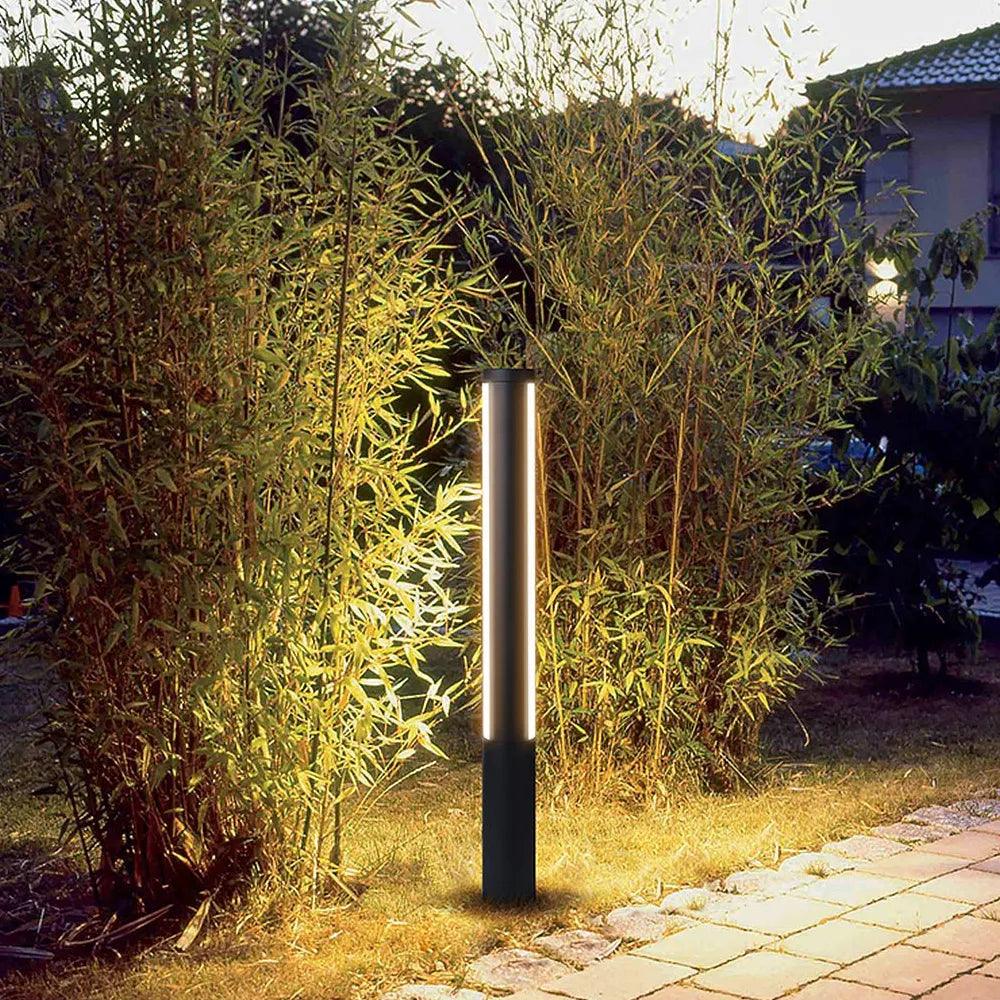Large Cylinder Led Black Bollard Lights - Clowas