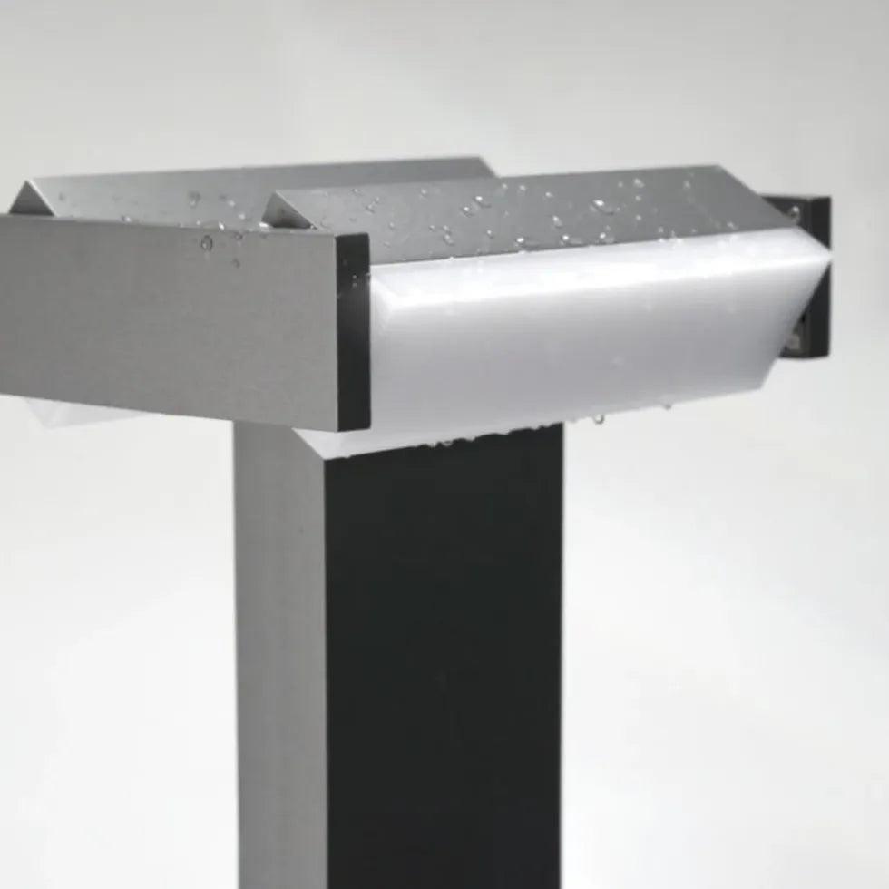 Geometric Rotation Black Bollard Lights - Clowas