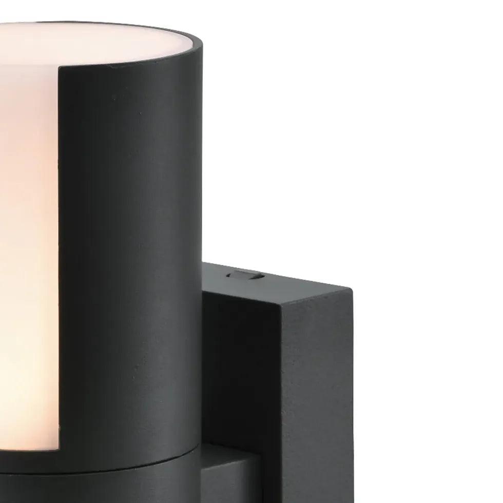 Geometric Rotation Black Bollard Lights - Clowas