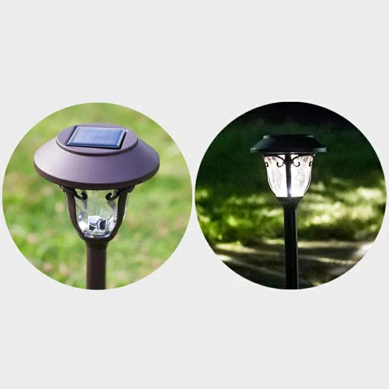 Lawn Coffee Glass Solar Bollard Lights - Clowas