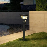 Grey Bowl Shaped Solar Bollard Lights - Clowas