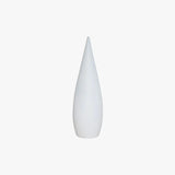 Water Drop White Outdoor Floor Lamp with Solar-Powered
