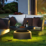 Outdoor Minimalist Iron Round Table for Lamp