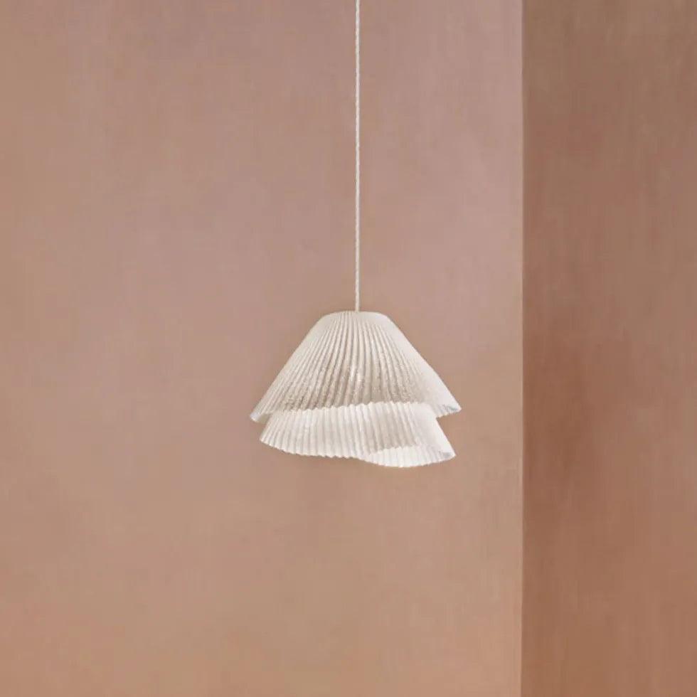 Coral Pleated Simple White Decorative Pendant Light