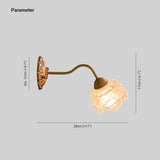 Petal glass Brass Vintage Wall Lights - Clowas