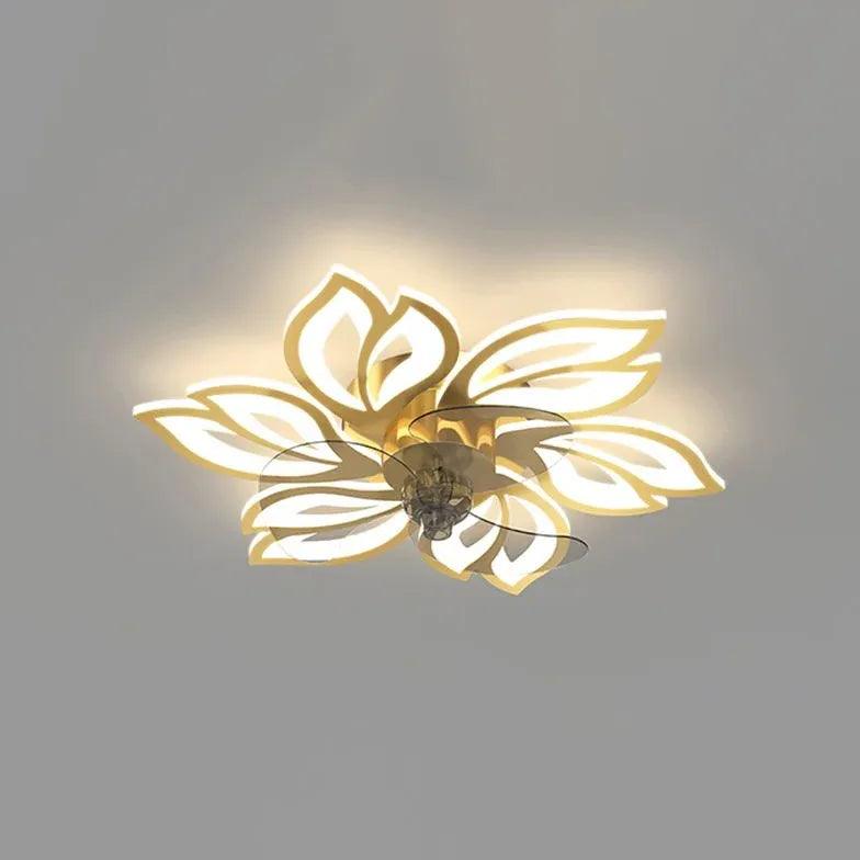 Petal Shape LED Living Room Fan Light - Clowas