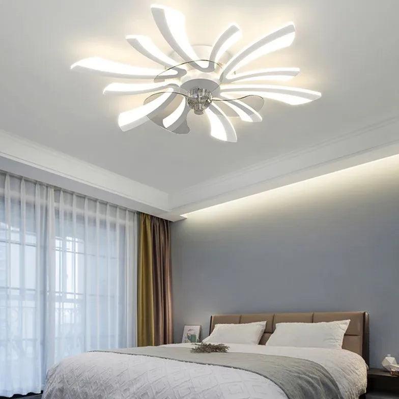 Petal Shape LED Living Room Fan Light - Clowas