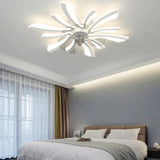 Petal Shape LED Living Room Fan Light - Clowas