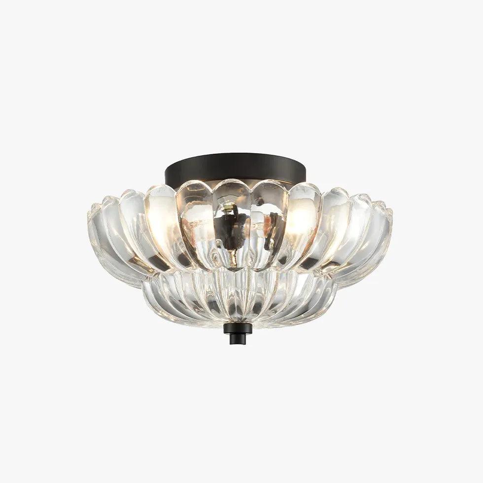 Petal Shaped Glass Lampshade Vintage Ceiling Light - Clowas