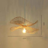 Petal Shaped Rattan Dining Room Pendant Light - Clowas